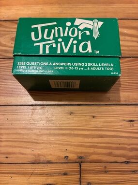 Vintage Junior Trivia Card Game - Complete with Dice